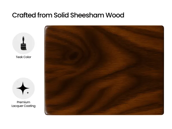 Alexa Solid Wood Coffee Table with 4 Stools